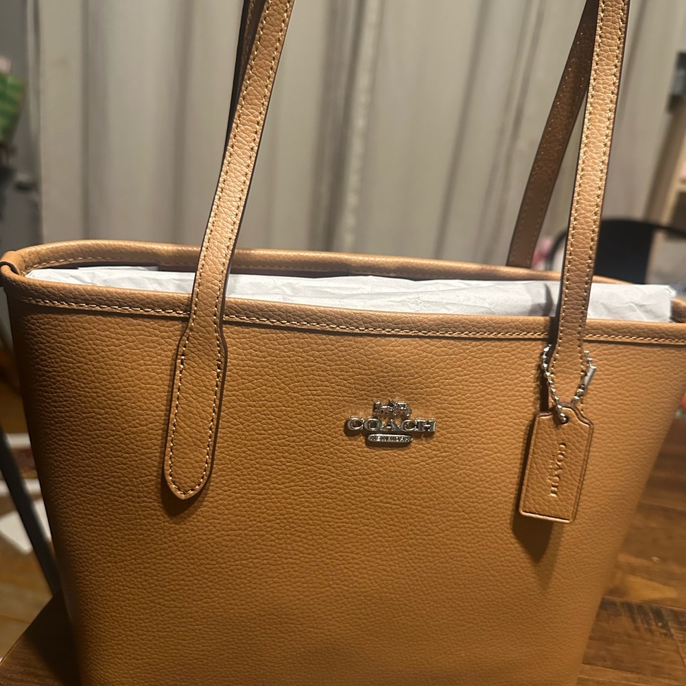 Coach Small City Tote bag Saddle